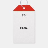 Kerstcadeautags voor hockey cadeaulabel (Achterkant)