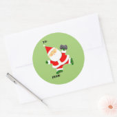Kerstcadeautags voor videogamers ronde sticker (Envelop)