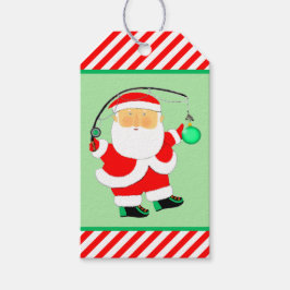 Kerstcadeautags voor vissers cadeaulabel
