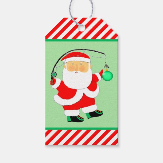 Kerstcadeautags voor vissers cadeaulabel (Voorkant)