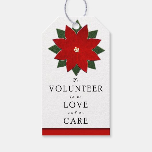 Kerstcadeautags voor vrijwilligers cadeaulabel (Voorkant)