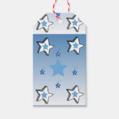 Kerstcadeautags White en Blue Stars Cadeaulabel (Voorkant)