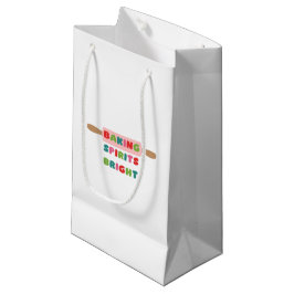 Kerstcadeautas 'Baking Spirits Bright' Klein Cadeauzakje