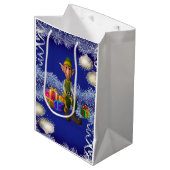 Kerstcadeautas Elf Medium Cadeauzakje (Voorkant Gekanteld)