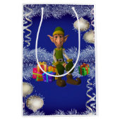 Kerstcadeautas Elf Medium Cadeauzakje (Voorkant)