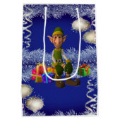 Kerstcadeautas Elf Medium Cadeauzakje (Achterkant)