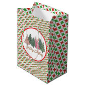 Kerstcadeautas Medium Cadeauzakje (Voorkant Gekanteld)