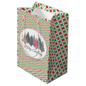 Kerstcadeautas Medium Cadeauzakje (Achterkant Gekanteld)