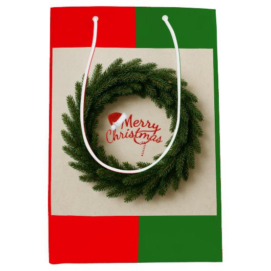 Kerstcadeautas medium cadeauzakje (Voorkant)