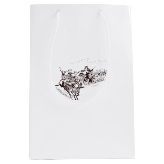 Kerstcadeautas medium cadeauzakje (Voorkant)