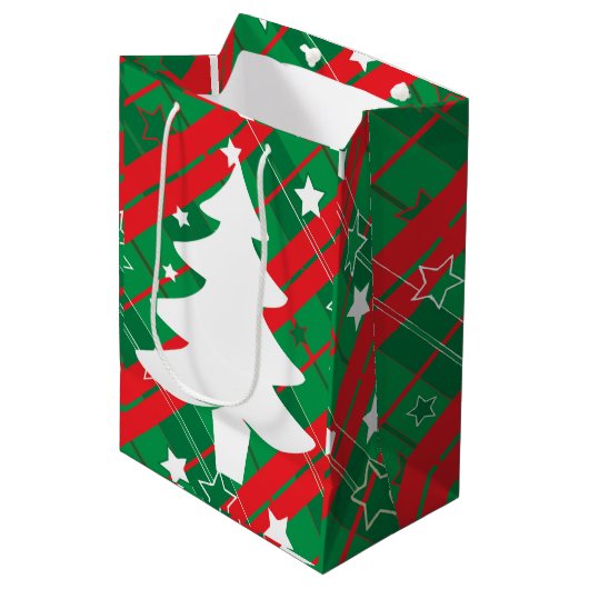 Kerstcadeautas Medium Cadeauzakje (Voorkant Gekanteld)