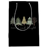 Kerstcadeautas Merry and Bright Medium Cadeauzakje (Voorkant)