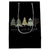 Kerstcadeautas Merry and Bright Medium Cadeauzakje (Achterkant)