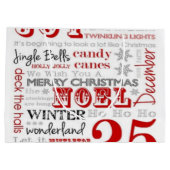 kerstcadeautas met groot cadeautje - glanzend large cadeautasje (Achterkant)