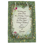 Kerstcadeautas met Jouw tekst Medium Cadeauzakje (Voorkant)