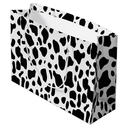 kerstcadeautas met kerstcadeau voor koe large cadeautasje (Achterkant Gekanteld)