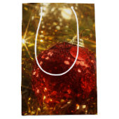 kerstcadeautas met mousserende kerstcadeaus medium cadeauzakje (Voorkant)