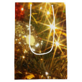 kerstcadeautas met mousserende kerstcadeaus medium cadeauzakje (Achterkant)