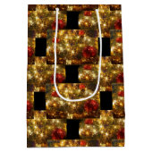 kerstcadeautas met mousserende kerstcadeaus medium cadeauzakje (Achterkant)