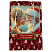 Kerstcadeautas met Waterverf Sinterklaas Medium Cadeauzakje (Voorkant)