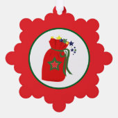 kerstcadeautas ornament kaart (Achterkant)