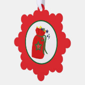 kerstcadeautas ornament kaart (Links)