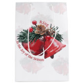 Kerstcadeautas – Ring in de vreugde van het seizoe Medium Cadeauzakje (Voorkant)