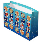 Kerstcadeautas Stout Modern Ornament Groot Cadeauzakje (Achterkant Gekanteld)