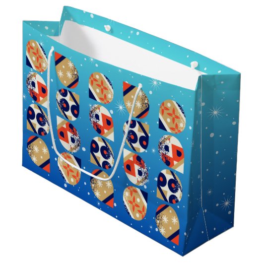 Kerstcadeautas Stout Modern Ornament Groot Cadeauzakje (Voorkant Gekanteld)