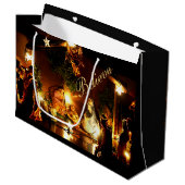 Kerstcadeautas uit de kerststal groot cadeauzakje (Voorkant Gekanteld)