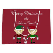 kerstcadeautas voor kerstcadeautjes large cadeautasje (Voorkant)