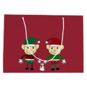 kerstcadeautas voor kerstcadeautjes large cadeautasje (Achterkant)