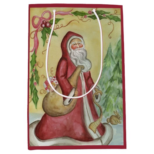 kerstcadeautas voor vaders medium cadeauzakje (Voorkant)