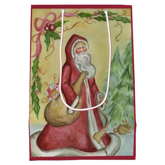 kerstcadeautas voor vaders medium cadeauzakje (Achterkant)