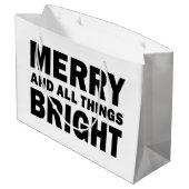 Kerstcadeautas | Vrolijk & Alles Helder Groot Cadeauzakje (Achterkant Gekanteld)