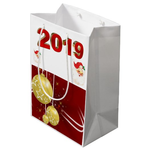 Kerstcadeautassen 2019 medium cadeauzakje (Achterkant Gekanteld)