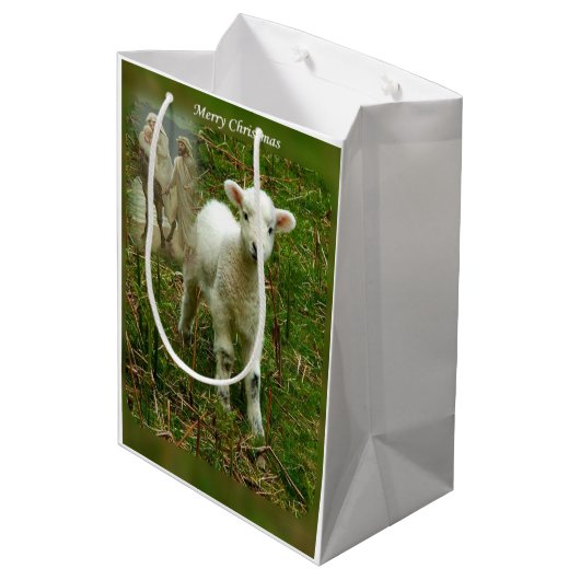 Kerstcadeautassen Jezus Christus Medium Cadeauzakje (Achterkant Gekanteld)