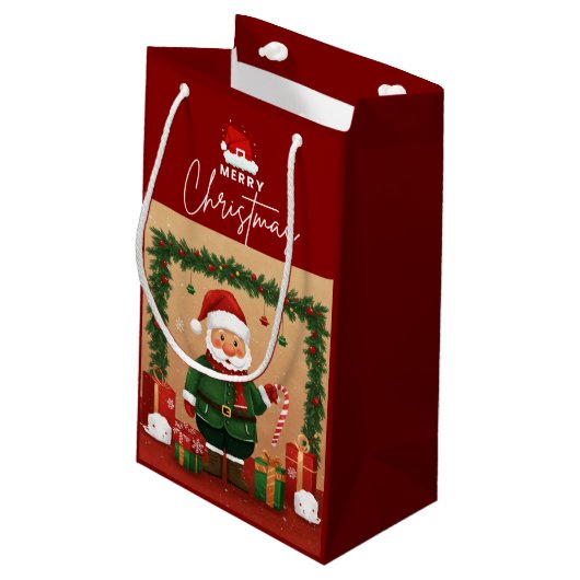 kerstcadeautassen klein cadeauzakje (Achterkant Gekanteld)