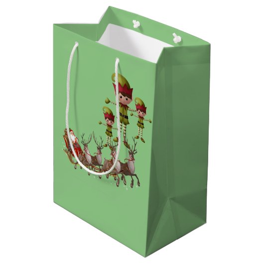 Kerstcadeautassen Medium Cadeauzakje (Achterkant Gekanteld)
