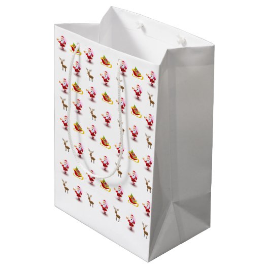 Kerstcadeautassen Medium Cadeauzakje (Achterkant Gekanteld)