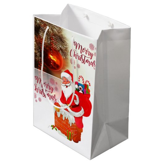 Kerstcadeautassen Medium Cadeauzakje (Achterkant Gekanteld)