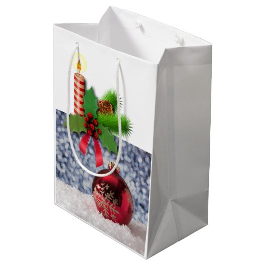 Kerstcadeautassen Medium Cadeauzakje (Achterkant Gekanteld)