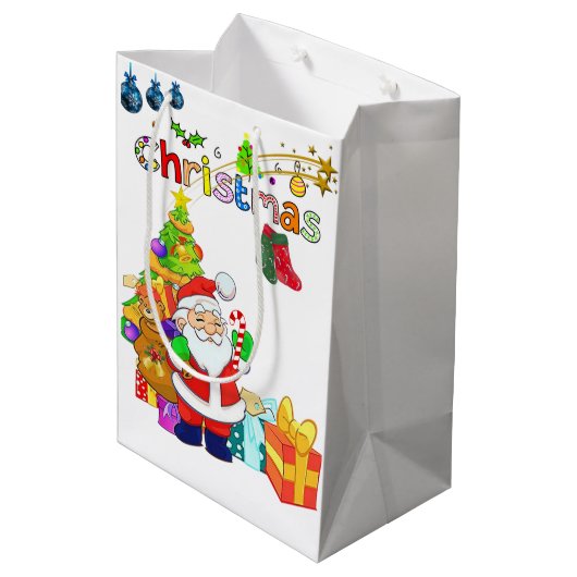 Kerstcadeautassen Medium Cadeauzakje (Achterkant Gekanteld)