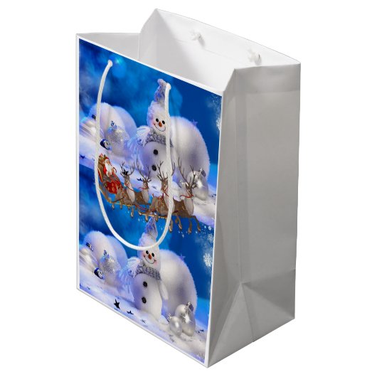 Kerstcadeautassen Medium Cadeauzakje (Achterkant Gekanteld)