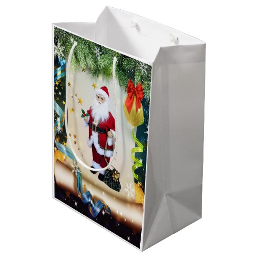 Kerstcadeautassen Medium Cadeauzakje (Achterkant Gekanteld)