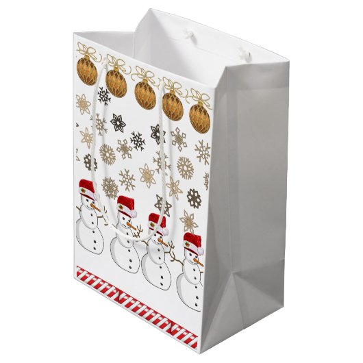 Kerstcadeautassen Medium Cadeauzakje (Achterkant Gekanteld)