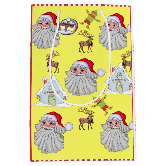  kerstcadeautassen met kerstcadeaus voor kerstcade medium cadeauzakje (Voorkant)