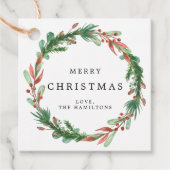 kerstcadeautassen met speciale cadeaus voor kerstm bedankjes labels (Voorkant)