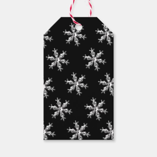 kerstcadeautassen Snowflakes Cadeaulabel (Voorkant)