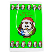 Kerstcadeautassen Uil Medium Cadeauzakje (Voorkant)